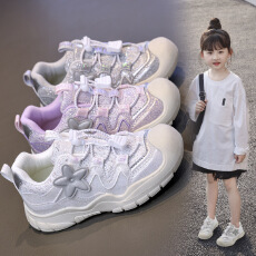 批发<b class='q'>童鞋</b>女童运动网鞋2026春季新款软底<b class='q'>百搭</b>休闲鞋儿童户外轻便徒步鞋