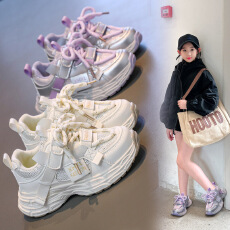 批发女童<b class='q'>运动鞋</b>2026春季<b class='q'>新款</b>网鞋儿童时尚板鞋男童老爹鞋中大童休闲鞋