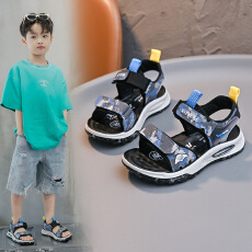 批发男童凉鞋2026新款<b class='q'>夏</b>季防滑软底小男孩沙滩鞋中大童魔术贴儿童童鞋