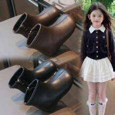 批发女童马丁靴2026秋季<b class='q'>新款</b>儿童短靴韩版风公主防滑软底单靴皮靴潮