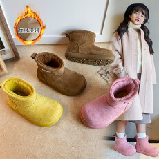 批发加绒加厚儿童棉鞋2026年冬季爆款纯色女<b class='q'>宝宝</b>雪地棉保暖男童<b class='q'>棉</b><b class='q'>靴子</b>