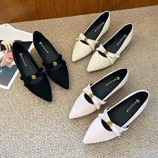 法式复古单鞋女鞋2026春夏季气质蝴蝶结配裙子通勤单鞋女