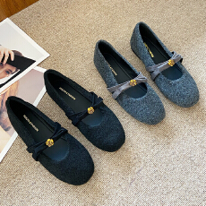 批发法式方头鞋女浅口单鞋2026春<b class='q'>秋</b>季新款平底鞋子玛丽珍女鞋乐福鞋女