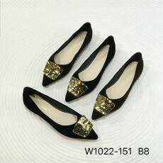 批发极简褶皱金属饰扣低跟<b class='q'>女鞋</b>2026年<b class='q'>新款</b>耐穿日常通勤宴会两穿浅口鞋