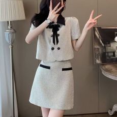 批发时尚套<b class='q'>装</b>女2026夏季新款<b class='q'>大码</b>女<b class='q'>装</b>韩版气质小香风外套半身裙两件套