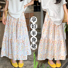 批发现孕妇彩色印花半身裙A字蛋糕裙女2026<b class='q'>春</b>夏A字减龄中长裙潮