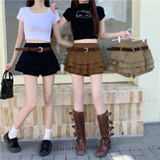 批发实拍实价 半身裙女春夏款高级<b class='q'>气质</b>休闲修身遮胯显瘦A字蛋糕短裙<b class='q'>裤</b>