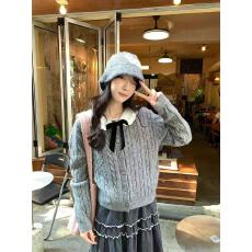 批发法式甜美学院风蝴蝶结麻花<b class='q'>毛衣</b>女针织<b class='q'>开衫</b>秋冬2025新款