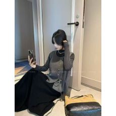 批发侧边系带马甲复古慵懒风上衣针织<b class='q'>开衫</b>2025秋季纯色叠穿别致<b class='q'>毛衣</b>女