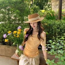 批发设计感假两件白色露肩<b class='q'>吊带</b>短袖t恤女夏季气质高级感<b class='q'>蕾丝</b>花边上衣