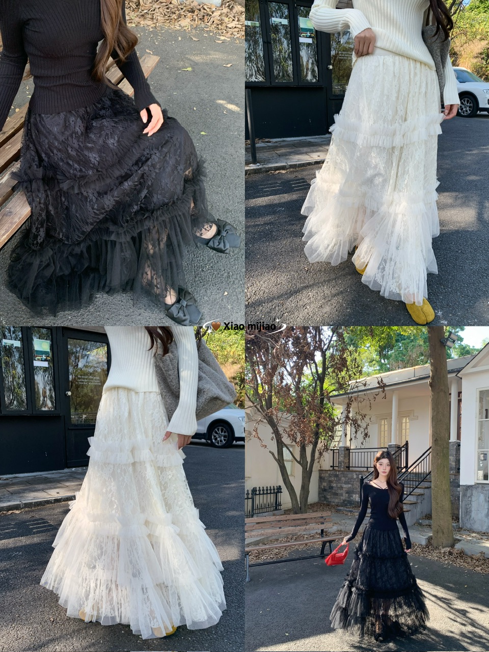 정가 실사 새로운 한 부서 착용 가져 가라. 무거운 작업 높은 품질 프릴 패치워크 케이크 드레스 롱 코트 레이스 거즈 스커트
