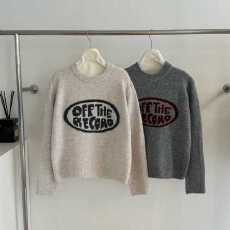 批发韩系复古软糯字母提花毛衣女秋<b class='q'>冬</b>季小众设计感慵懒百搭长袖针织衫