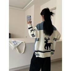 批发高级小众美式针织拼接<b class='q'>牛仔</b>外套女春2026新款超火好看短款<b class='q'>夹克</b>上衣