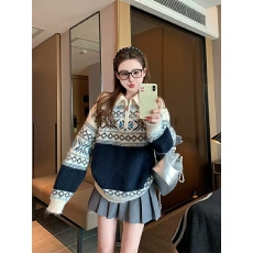 半拉链提花毛衣女2026新款秋冬加厚软糯慵懒复古套头针织衫上衣潮