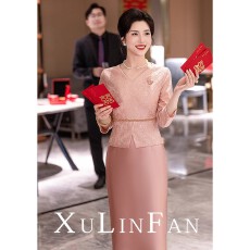 批发喜妈妈礼服平时可穿喜婆婆婚宴装2025新款婚礼喜服结婚旗袍年轻款