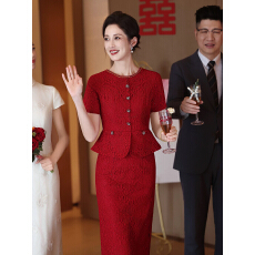 批发高端喜婆婆婚宴<b class='q'>装</b>旗袍小个子年轻妈妈婚礼礼服高贵奢华洋气丈母娘