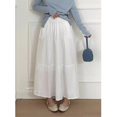 批发I am沐-26年早春韩系日常款百搭单品～简约纯色口袋阔版松紧腰