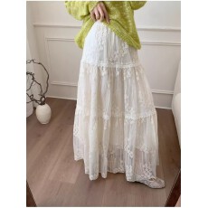 批发26年早春芭妮Bonnet超重工复古法式工艺刺绣<b class='q'>半身裙</b>