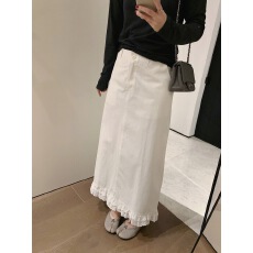 批发复古下摆蕾丝边半身<b class='q'>裙</b>女高腰直筒显瘦韩系长<b class='q'>裙</b><b class='q'>2026</b>春季新款潮