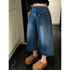 批发孕妇牛仔裤夏季薄款八分休闲直筒孕妇裤时尚外穿孕妇夏装