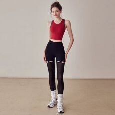 批发瑜伽<b class='q'>裤</b>女<b class='q'>欧美</b>性感蜜桃提臀健身普拉提跑步运动镂空长<b class='q'>裤</b>自家工厂