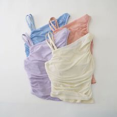 带胸垫瑜伽背心女健身运动跑步普拉提小众修身无袖上衣自家工厂