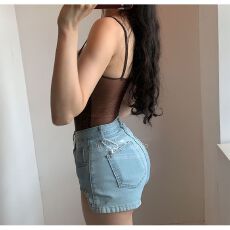 批发带胸垫吊带背心女欧美热辣性感蕾丝花边<b class='q'>网纱</b>纯欲风连体衣自家工厂