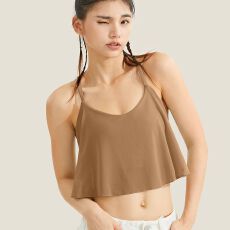 批发带胸垫瑜伽服吊带背心交叉美背设计感健身服运动上衣自家工厂