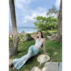 批发半身裙女网纱拼接包臀裙子小众设计纯欲气质海边沙滩自家工厂