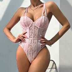带胸垫吊带背心连体衣女欧美露背内搭蕾丝辣妹性感上衣自家工厂