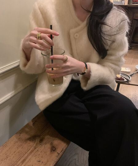 있음 선적 한 부서 부드러운 바람 따뜻한 찹쌀 쇼트 스타일 플리스 긴팔 재킷