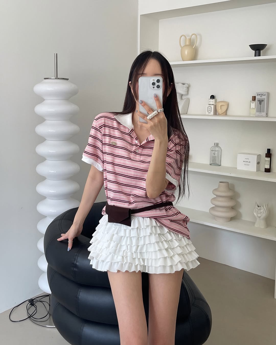 있음 선적 삼색 연령 감소 폴로 칼라 스트라이프 polo 맨위