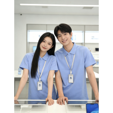 批发高端灰色工作服t恤定制印绣logo夏季4s店公司团体工装polo衫短袖