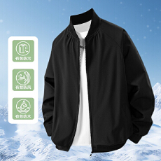 批发春秋季<b class='q'>宽松</b><b class='q'>大码</b>M-5XL百搭休闲防风情侣外套潮流纯色棒球领夹克男