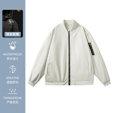 批发工厂直销春秋季休闲时尚百搭<b class='q'>棒球</b>服男外套纯色<b class='q'>棒球</b>领飞行员夹克男