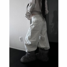 批发已出货 复古纯色<b class='q'>宽松</b>阔腿休闲裤