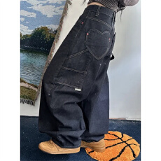 批发已出货  慵懒韩系 复古百搭口袋休闲裤长裤女