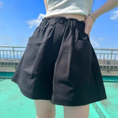 批发<b class='q'>高腰</b>花苞<b class='q'>短裤</b>女2026夏季宽松显瘦a字阔腿<b class='q'>短裤</b>学生百搭运动休闲裤