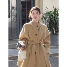批发韩系温柔风高级感中长款收腰显瘦毛呢外套今年流行的爆款大衣25秋