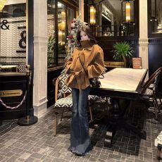 批发韩系呢子大衣女2025秋新款毛呢外套小个子赫本风高级感正流行短款