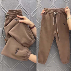 批发加绒加厚卫裤女冬季爆款宽松刺绣束脚裤哈伦裤时尚显瘦休闲运动裤