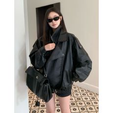 批发黑色皮衣外套女2025春秋新款酷飒风小个子爆款机车气质复古高级感