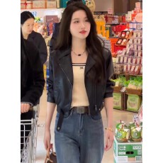 批发黑色短款皮衣外套女<b class='q'>春</b>装新款2026爆款韩系小个子休闲百搭夹克上衣
