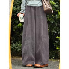 日系阔腿休闲裤女春季新款大码胖mm梨型身材遮胯垂坠感九分气球裤