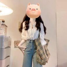 批发韩系高级感白色系带<b class='q'>衬衫</b>女春季新款外穿<b class='q'>长袖</b>温柔通勤职业百搭上衣