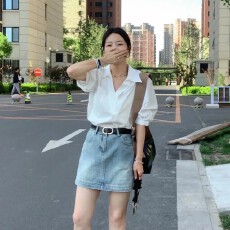 批发白色v领短袖免烫抗皱防晒衬衫女2026新款<b class='q'>夏</b>季高法式衬衣休闲上衣