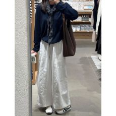 批发慵懒松弛感白色阔腿裤子女大码胖mm阔腿裤梨型身材粗腿宽胯弯刀裤
