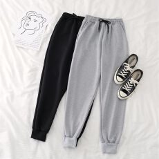 批发【6535鱼鳞】夏季<b class='q'>韩版</b>松紧腰<b class='q'>休闲裤</b>高腰百搭显瘦束脚哈伦女裤子