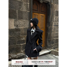 双十二立减12%12/8 00:00 韩好甜WARDEN EDGE 黑色西装外套