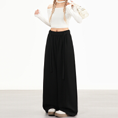 批发实拍经典休闲｜松弛出街｜松紧腰绑绳 舒适弹性腰头休闲裤女